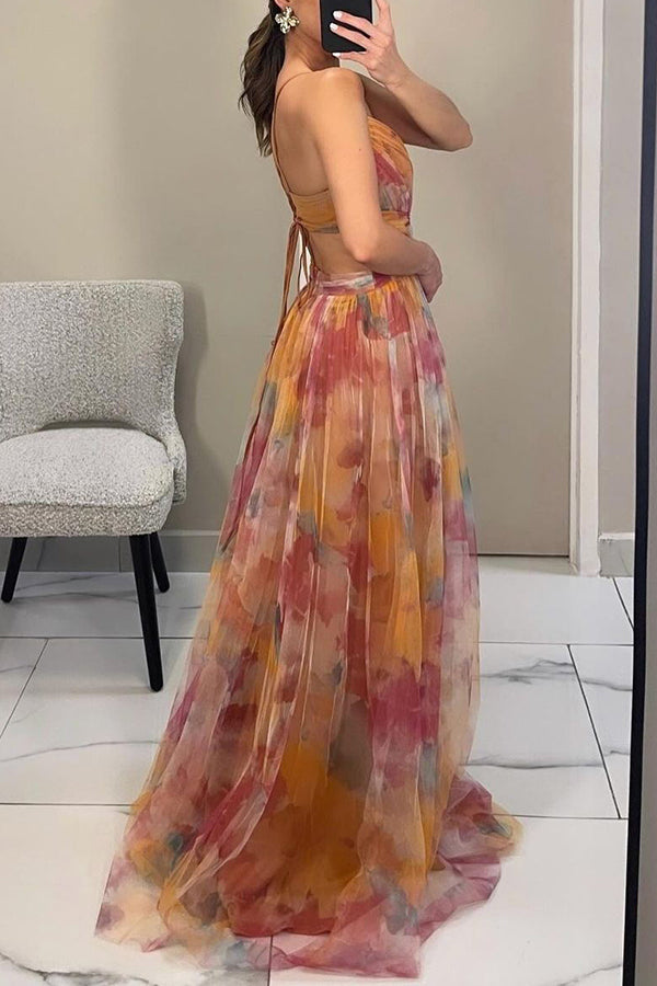 Emily & Isabella Brooks | Women's Dress | V-Neck & Flowing Skirt