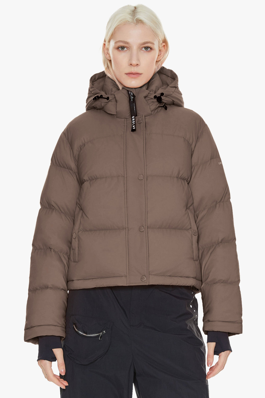 Emily & Isabella Brooks | Cropped Thermal Down Puffer Jacket