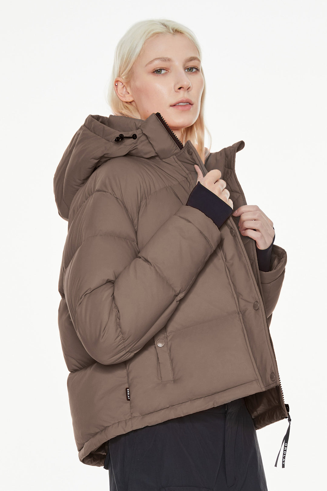 Emily & Isabella Brooks | Cropped Thermal Down Puffer Jacket