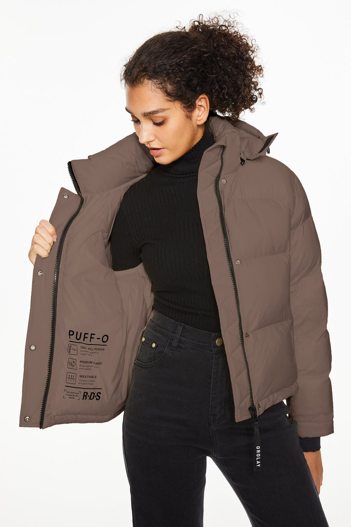 Emily & Isabella Brooks | Cropped Thermal Down Puffer Jacket