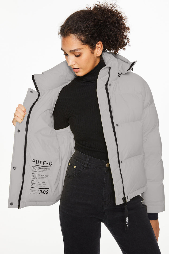 Emily & Isabella Brooks | Cropped Thermal Down Puffer Jacket