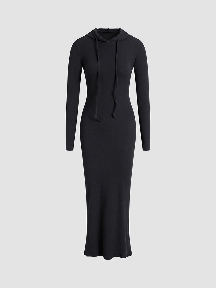 Emily & Isabella Brooks | Hooded Bodycon Dress with Drawstring
