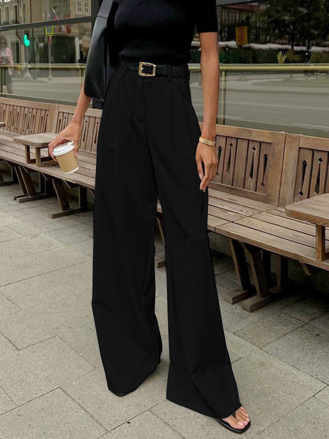 Emily & Isabella Brooks | Solid Wide Leg Pants