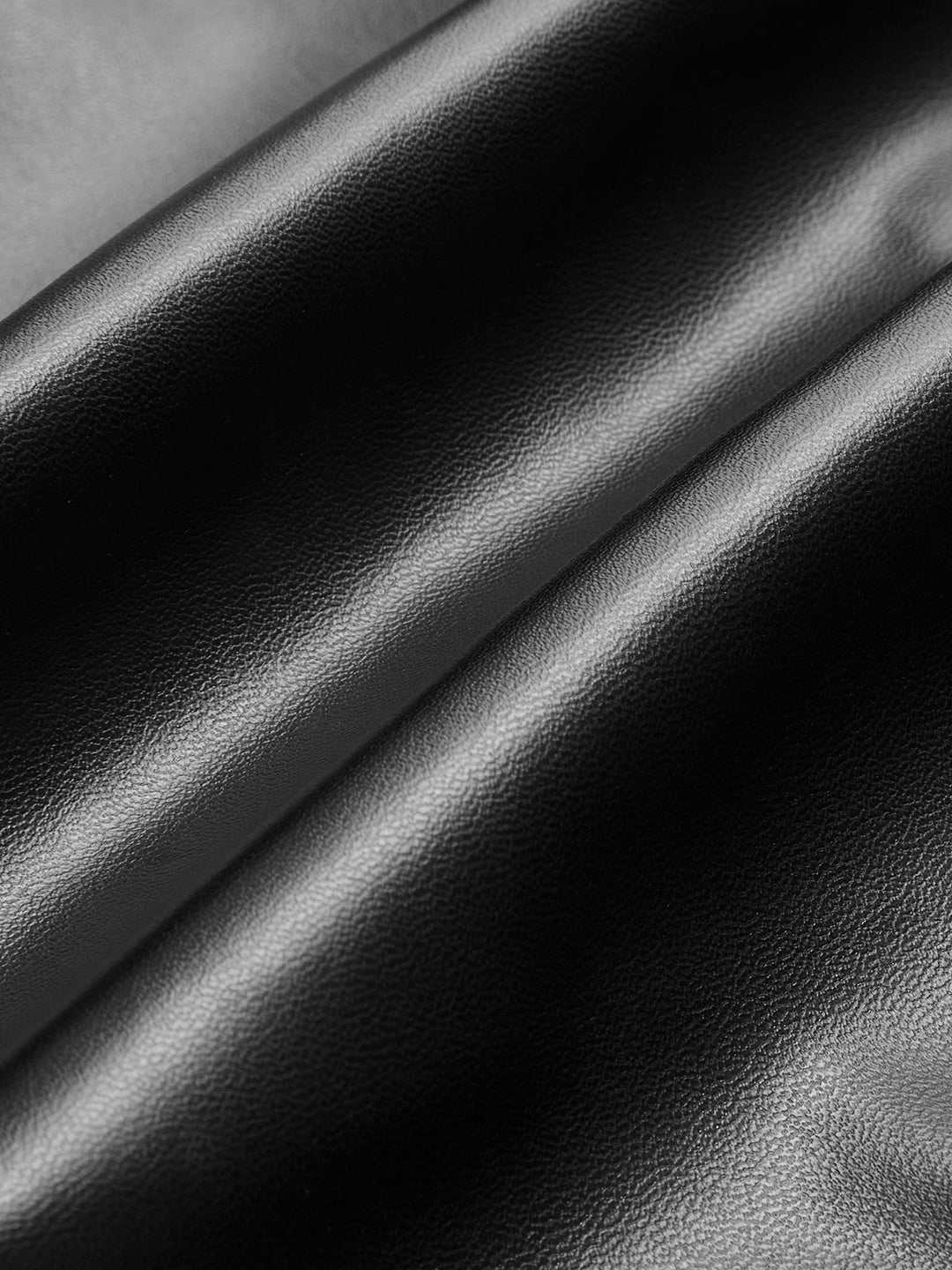 Emily & Isabella Brooks | Ruffle Button Clasp Leather Skirt