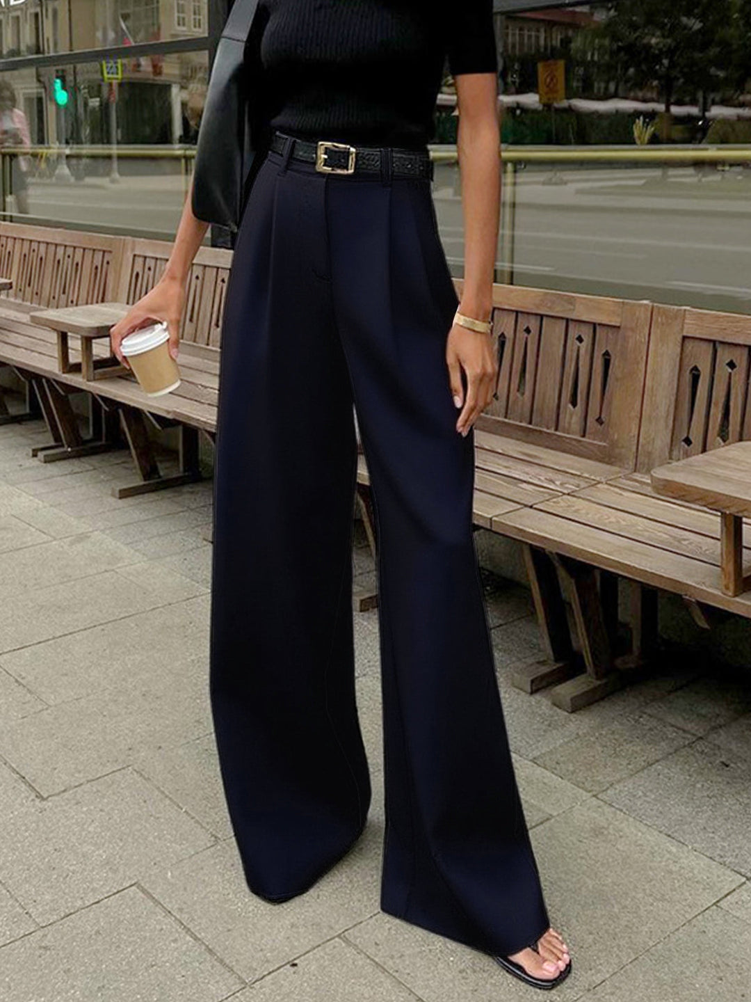 Emily & Isabella Brooks | Solid Wide Leg Pants