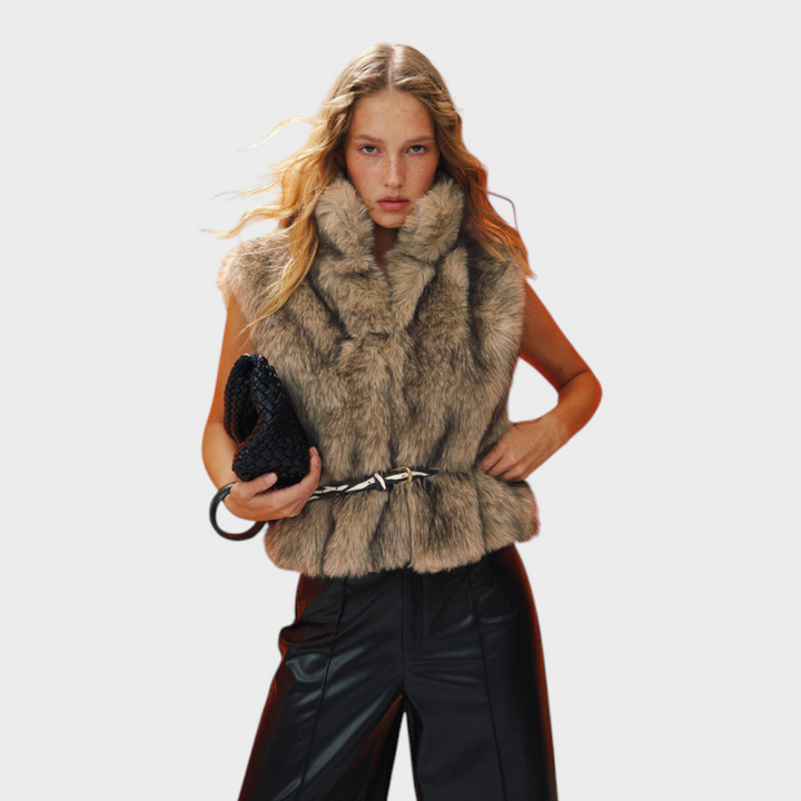 Emily & Isabella Brooks | Synthetic Fur Gilet without Belt