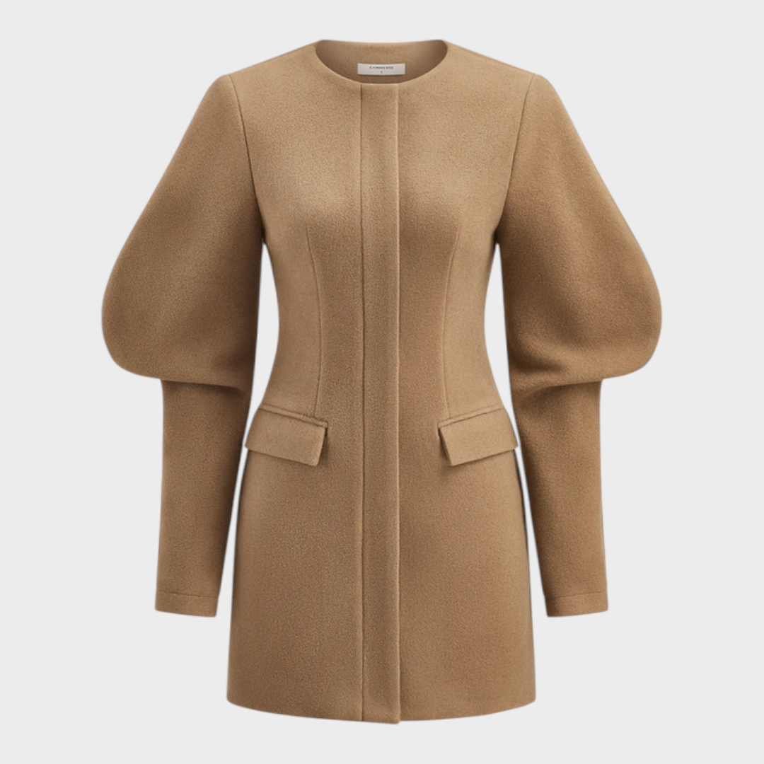 Emily & Isabella Brooks | Mini Dress in Short Fabric with Puff Sleeves