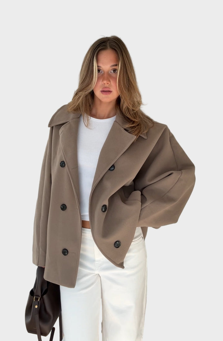 Emily & Isabella Brooks | Wide-leg jacket in cinnamon