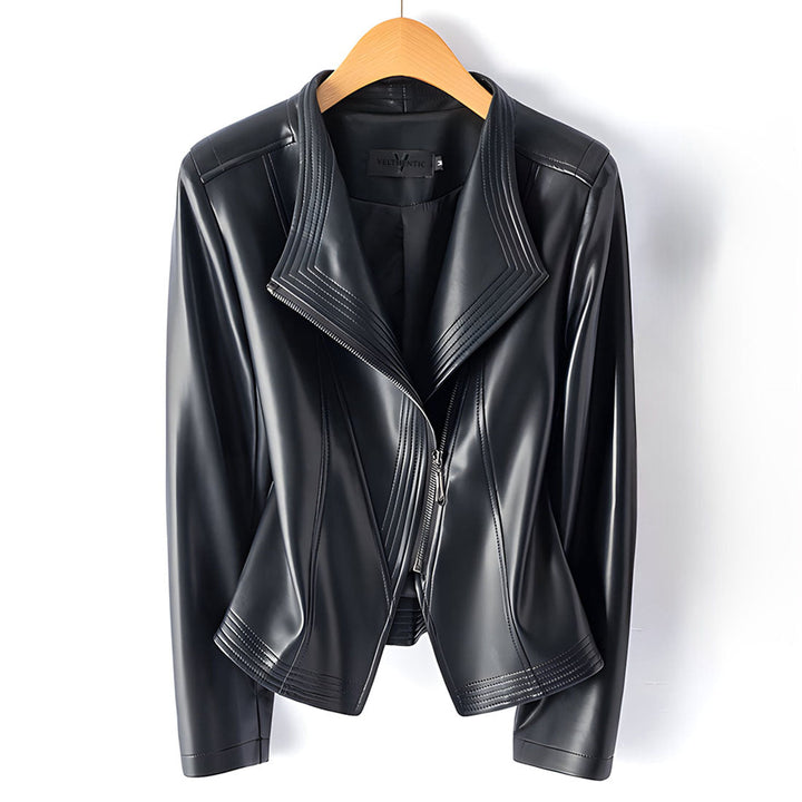 Emily & Isabella Brooks | Sheepskin Leather Motorcycle Jacket