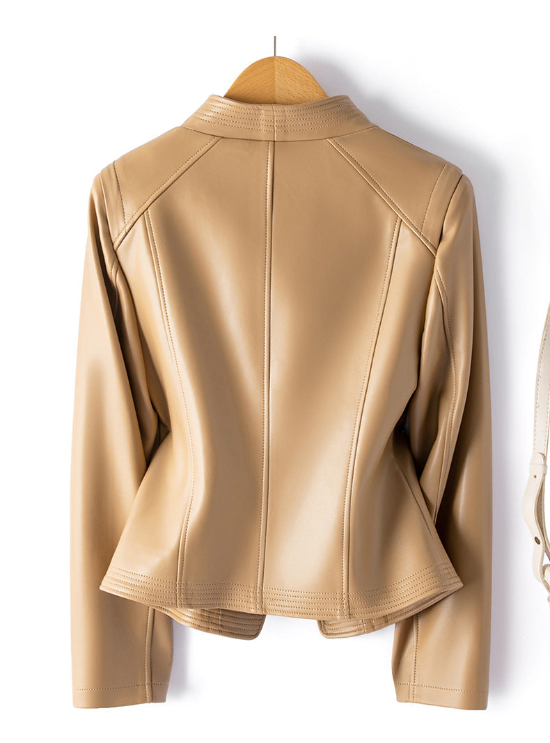 Emily & Isabella Brooks | Sheepskin Leather Motorcycle Jacket