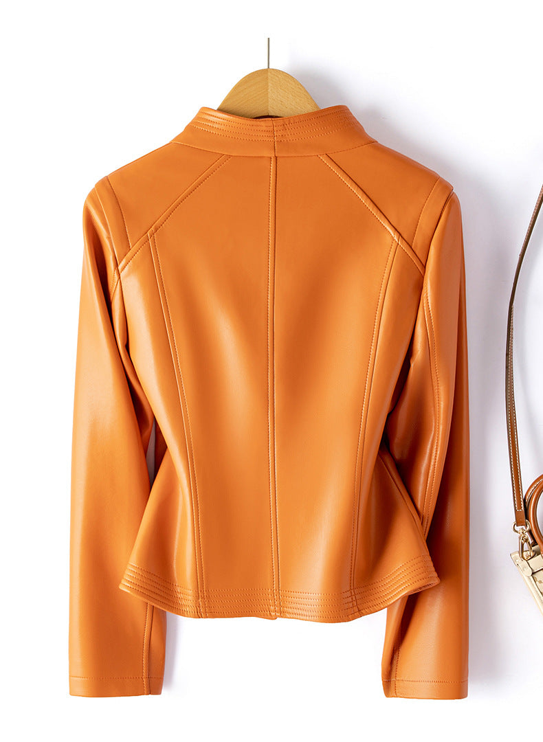 Emily & Isabella Brooks | Sheepskin Leather Motorcycle Jacket