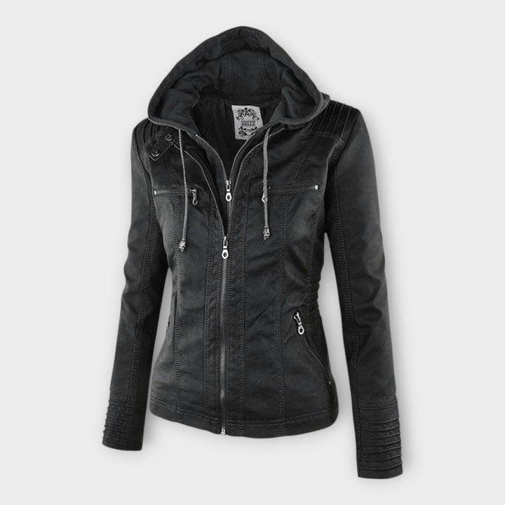 Emily & Isabella Brooks | Leather Jacket with Hood