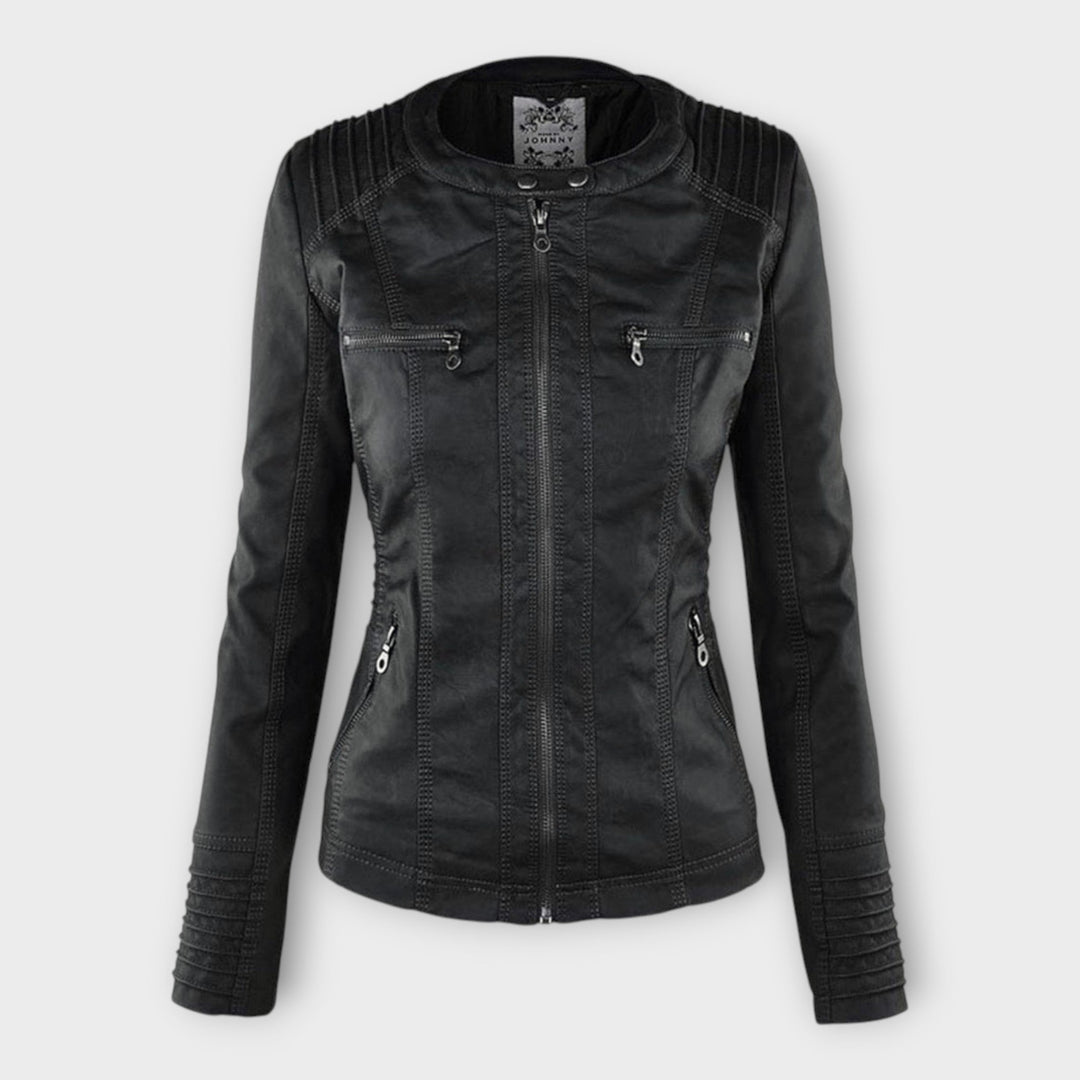 Emily & Isabella Brooks | Leather Jacket with Hood