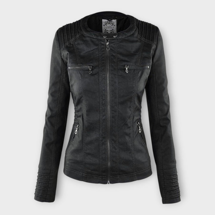Emily & Isabella Brooks | Leather Jacket with Hood