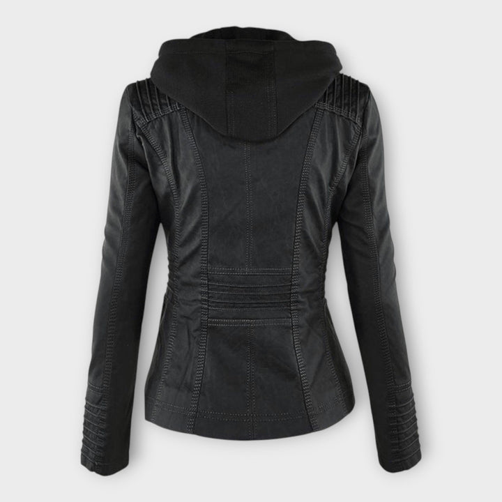 Emily & Isabella Brooks | Leather Jacket with Hood