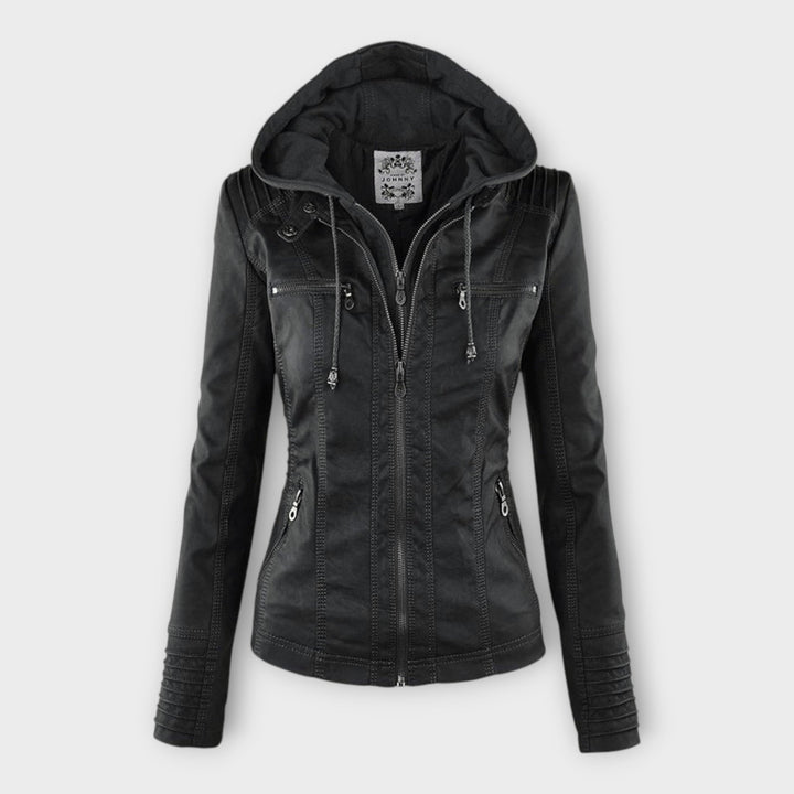 Emily & Isabella Brooks | Leather Jacket with Hood
