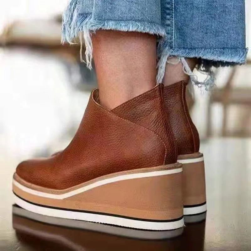 Emily & Isabella Brooks | Women's Slip-On Wedge Ankle Boots
