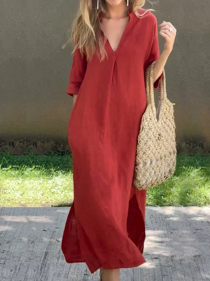 Emily & Isabella Brooks | V-Neck Summer Maxi Dress