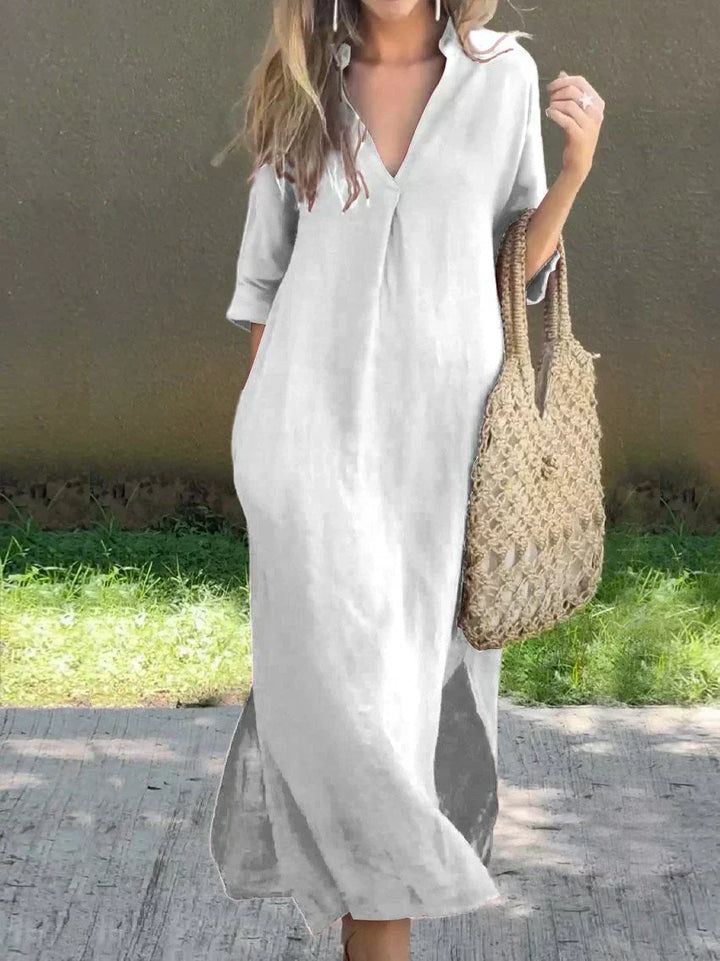 Emily & Isabella Brooks | V-Neck Summer Maxi Dress