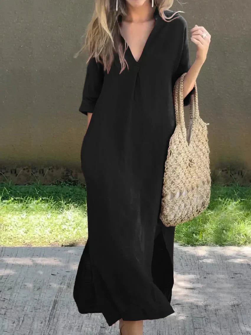 Emily & Isabella Brooks | V-Neck Summer Maxi Dress