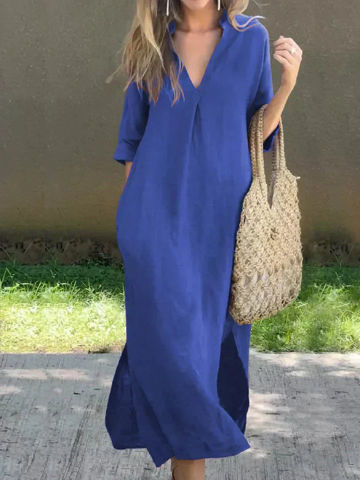 Emily & Isabella Brooks | V-Neck Summer Maxi Dress