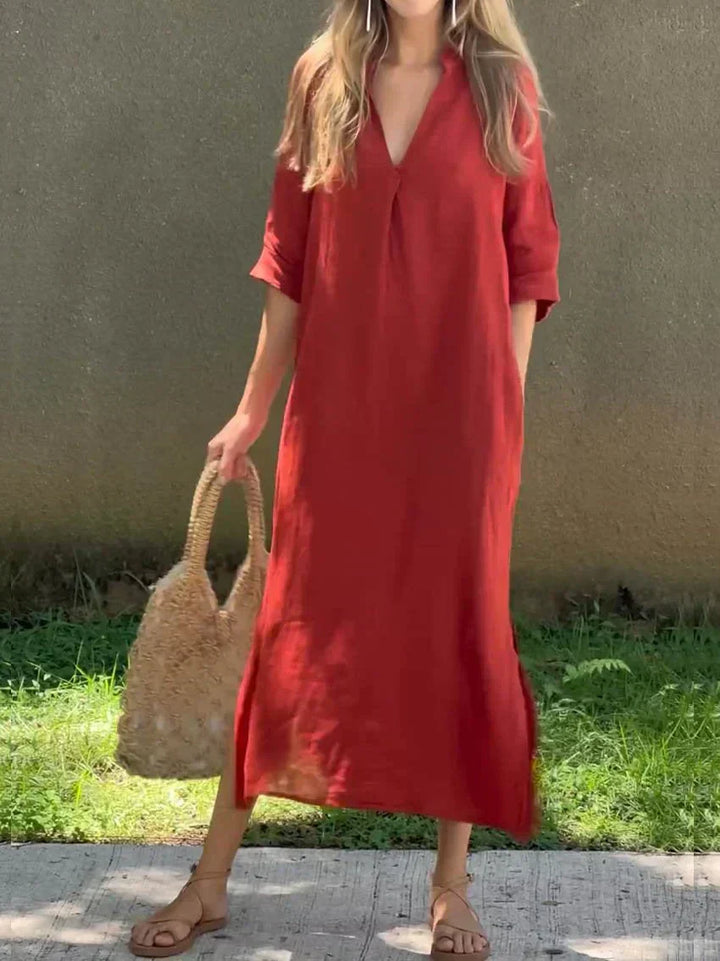 Emily & Isabella Brooks | V-Neck Summer Maxi Dress