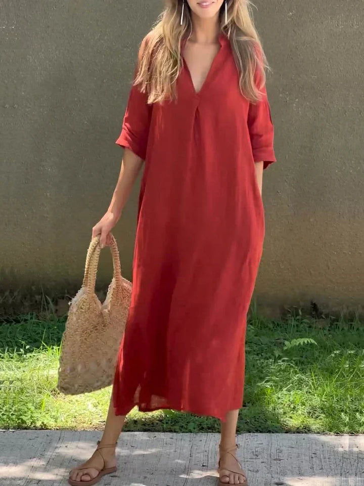 Emily & Isabella Brooks | V-Neck Summer Maxi Dress