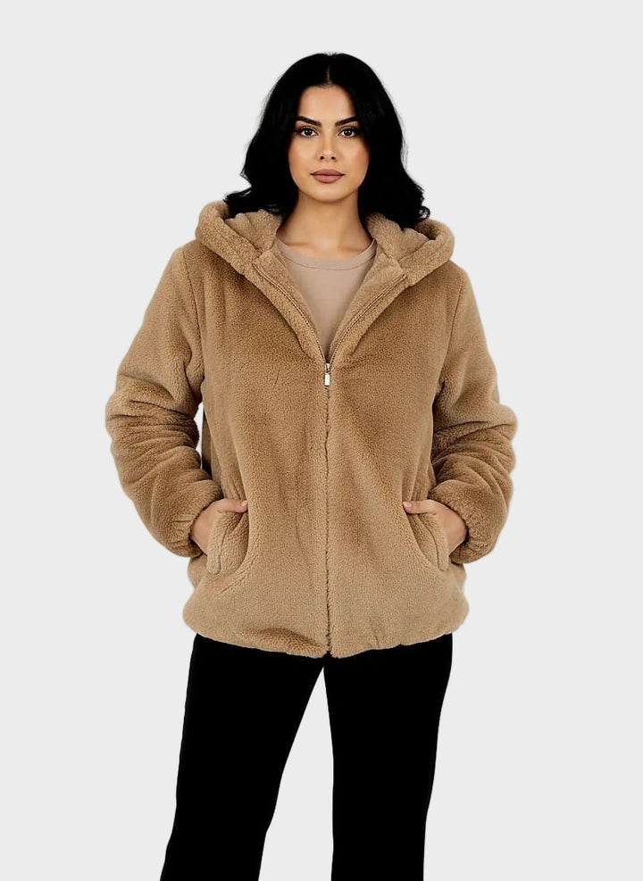 Emily & Isabella Brooks | Teddy Fleece Hooded Jacket with Zipper