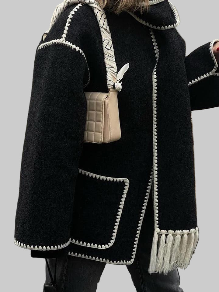 Emily & Isabella Brooks | Large Wool Jacket with Scarf