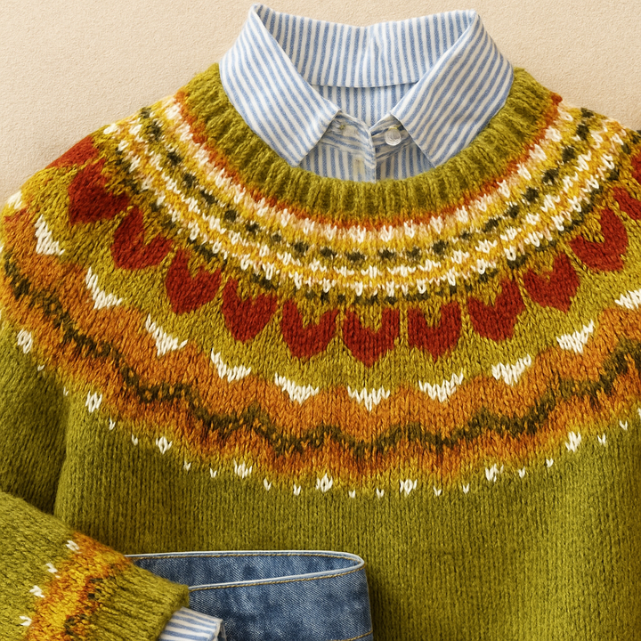 Emily & Isabella Brooks | Classic Vintage Knit Sweater