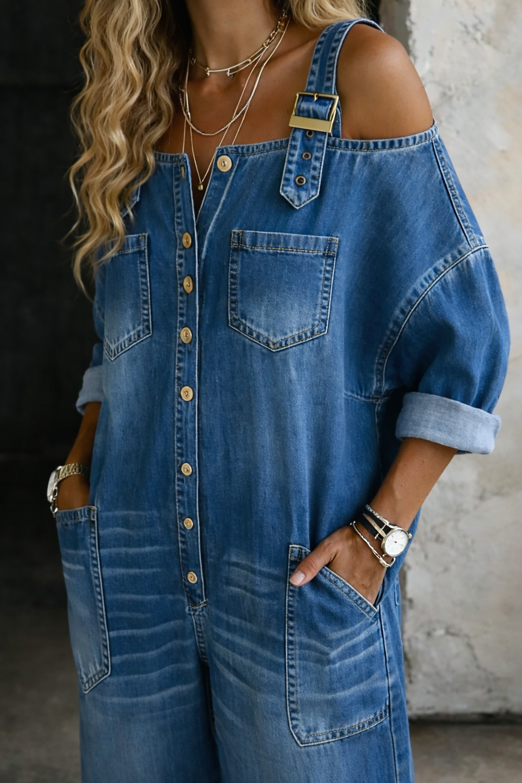 Emily & Isabella Brooks | Off Shoulder Jumpsuit