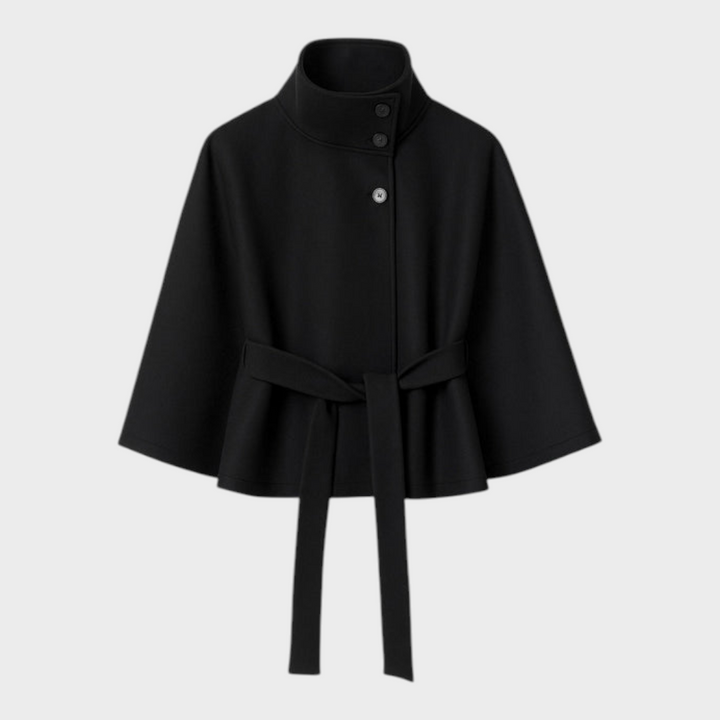 Emily & Isabella Brooks | Cape Jacket, High Neck, Belted