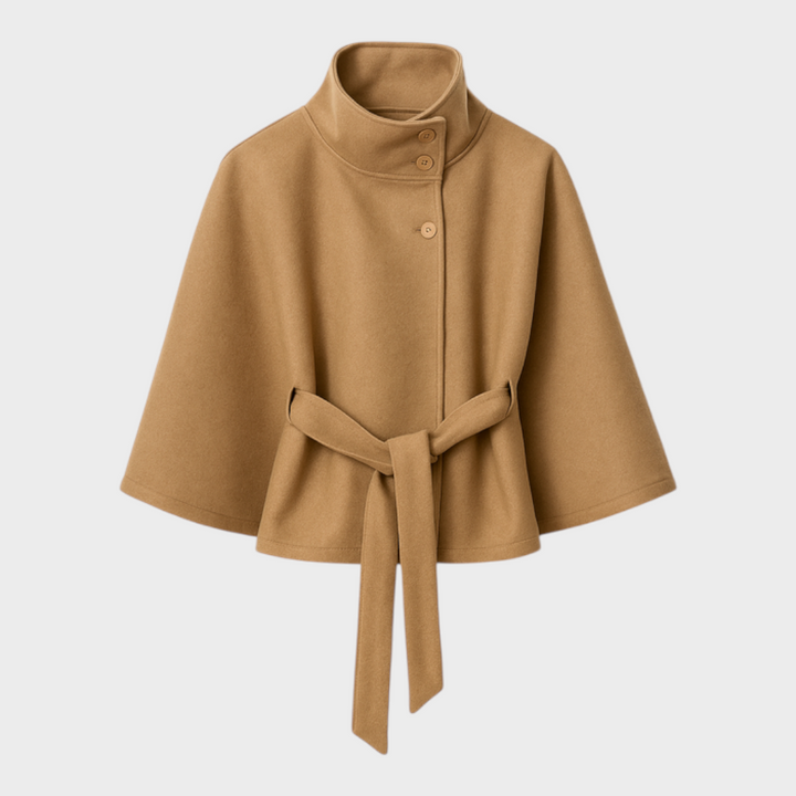 Emily & Isabella Brooks | Cape Jacket, High Neck, Belted