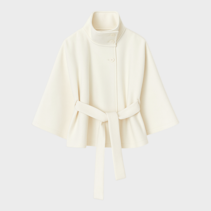 Emily & Isabella Brooks | Cape Jacket, High Neck, Belted