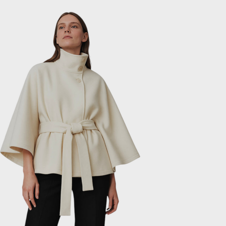 Emily & Isabella Brooks | Cape Jacket, High Neck, Belted