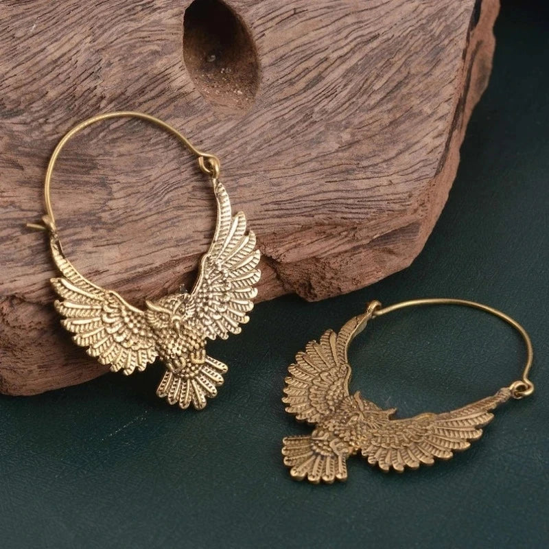 Emily & Isabella Brooks | Vintage Owl Statement Earrings