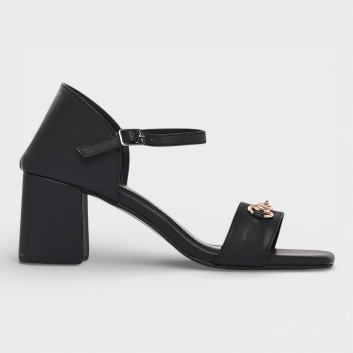 Emily & Isabella Brooks | Black Heels with Buckle