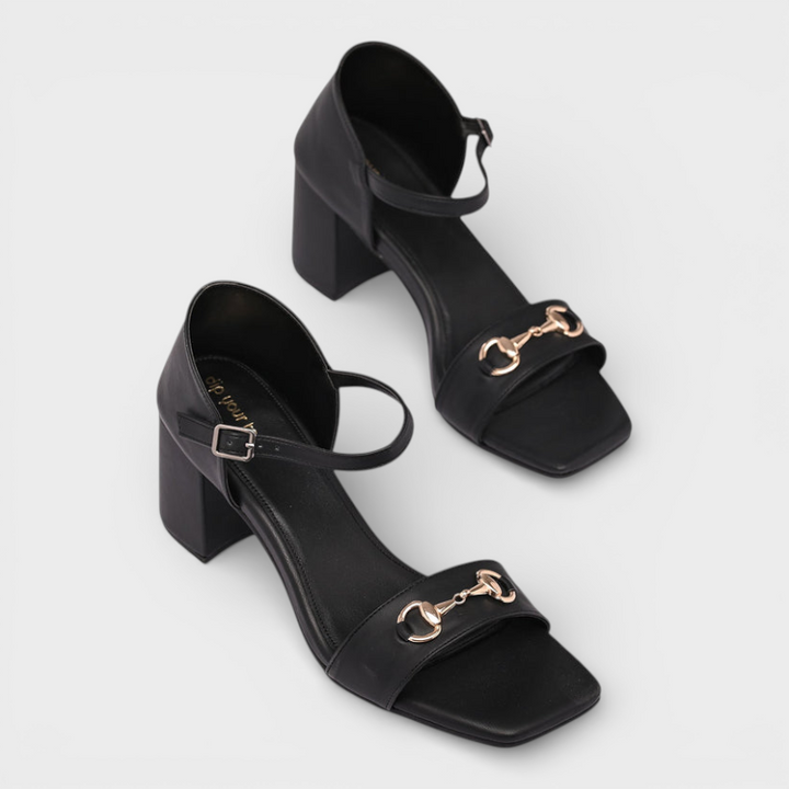 Emily & Isabella Brooks | Black Heels with Buckle