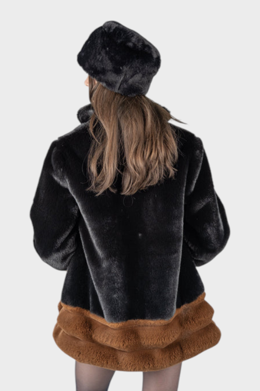 Emily & Isabella Brooks | Two-Toned Fur Jacket