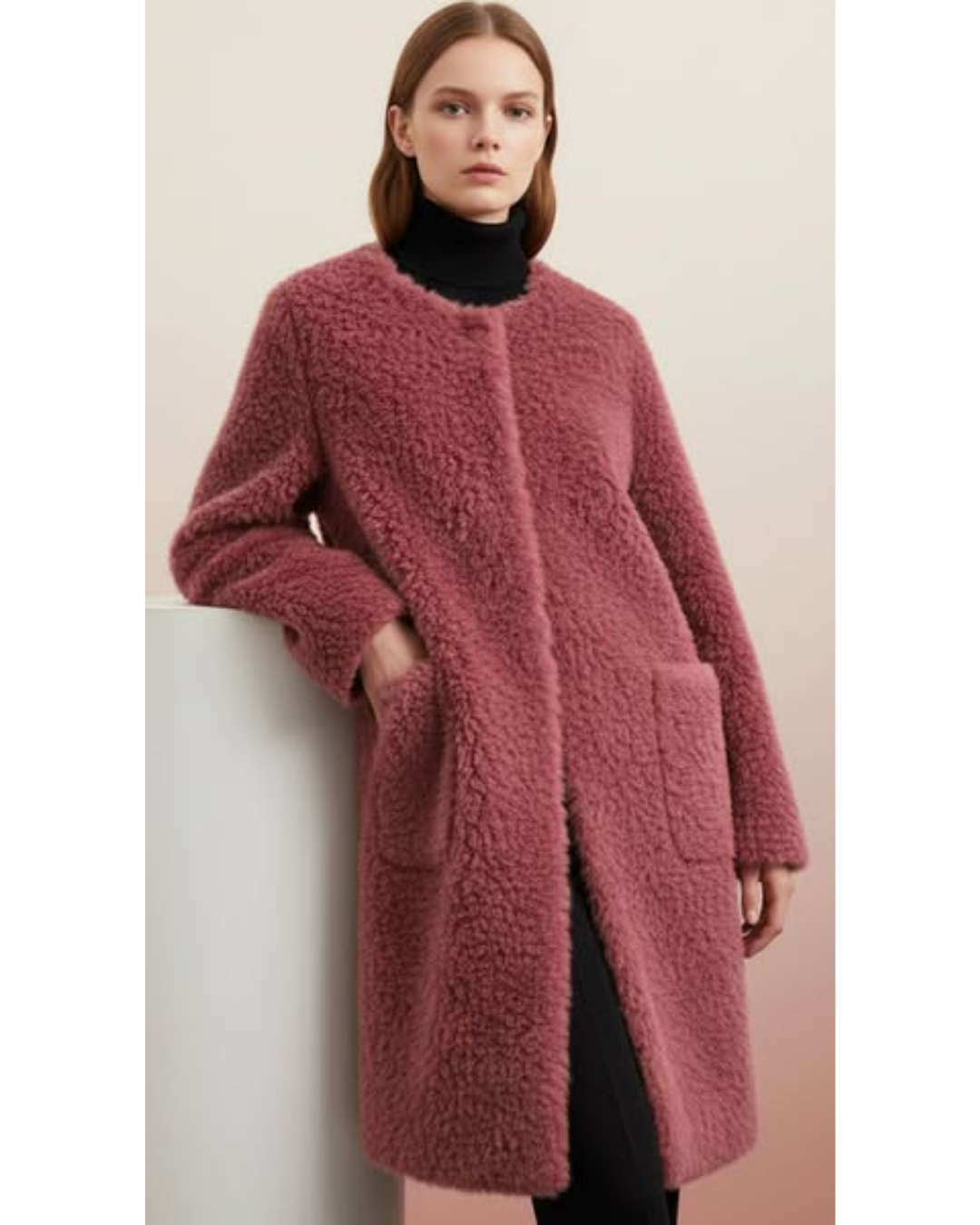 Emily & Isabella Brooks | Shearling coat with wool lining
