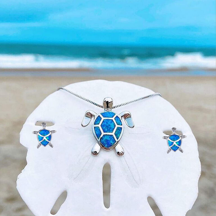 Emily & Isabella Brooks | Necklace and Earrings Set in Opal and Silver