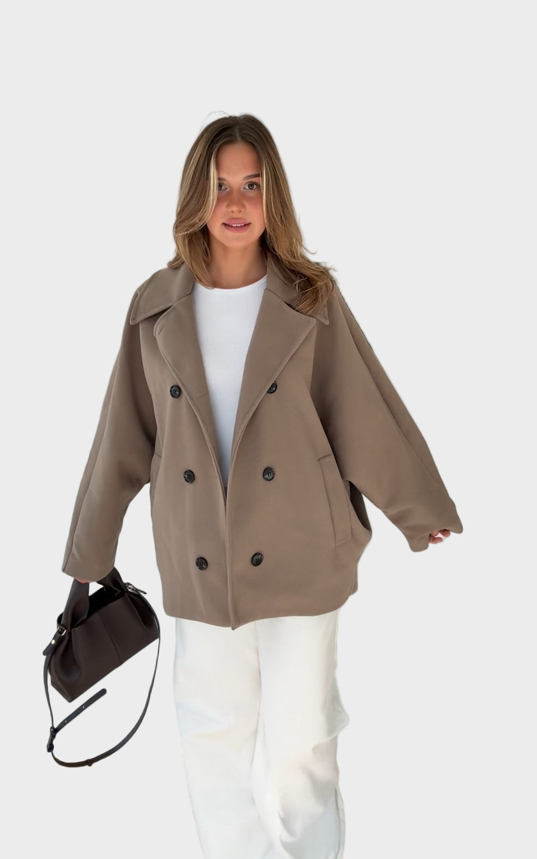 Emily & Isabella Brooks | Wide-leg jacket in cinnamon