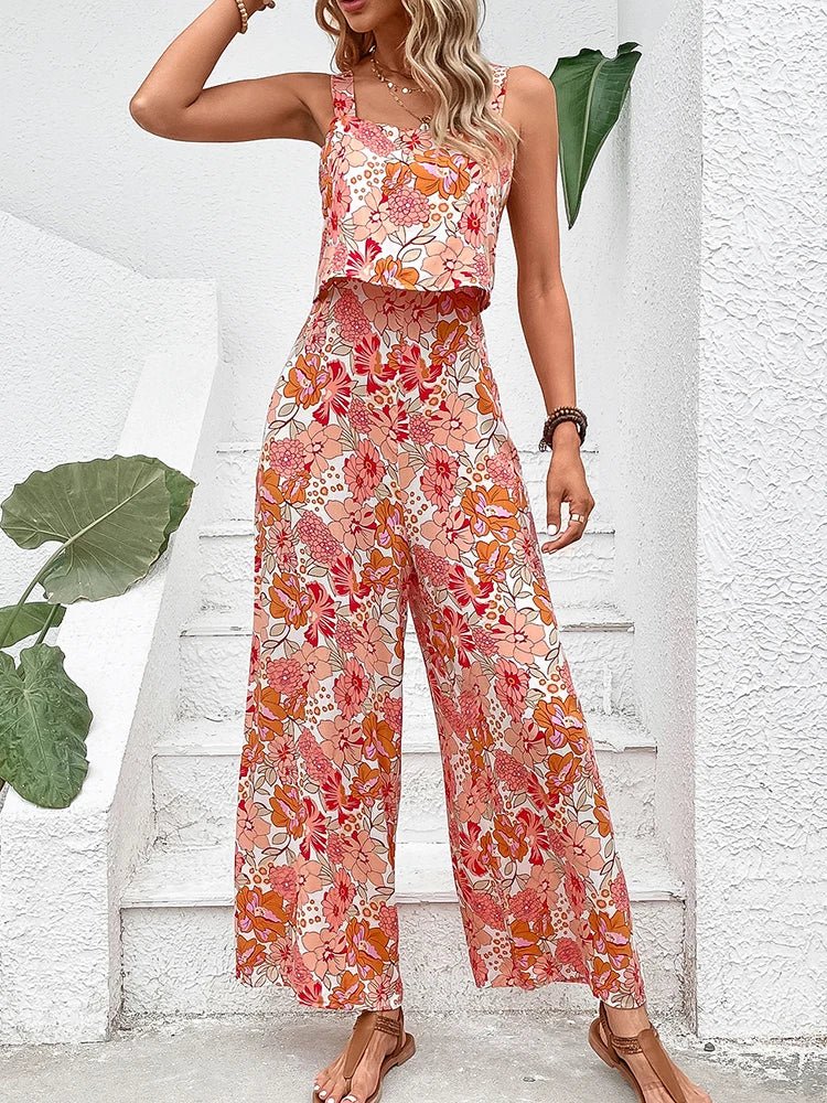 Emily & Isabella Brooks | Floral Wide-leg Jumpsuit