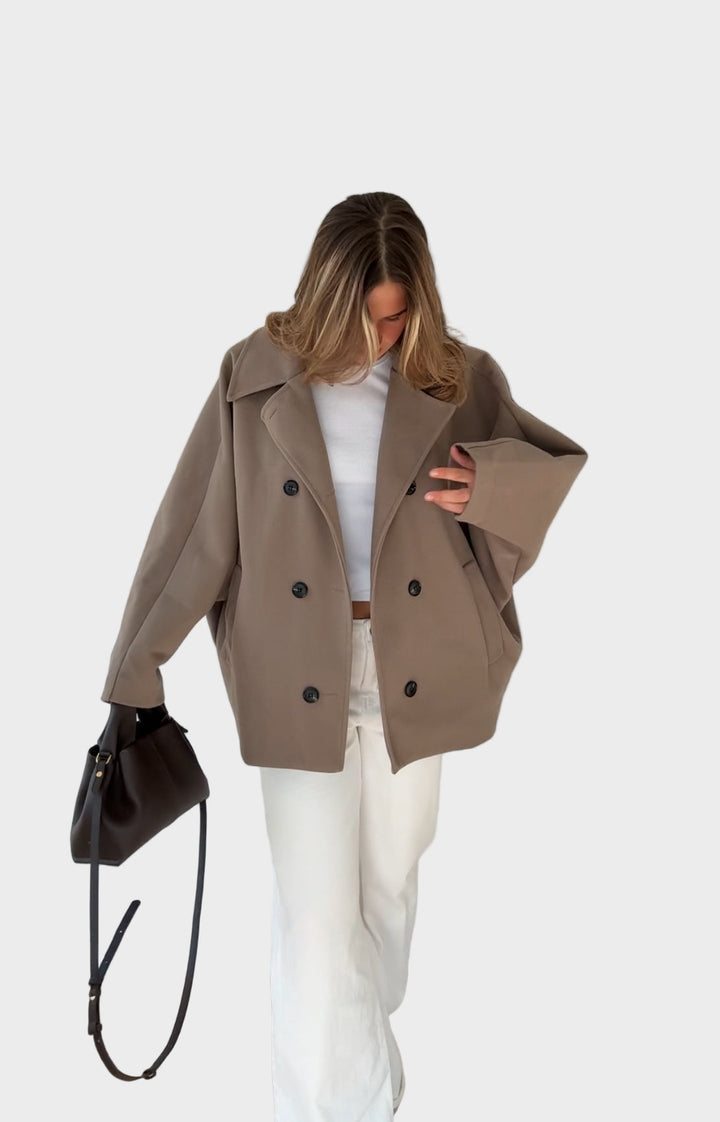 Emily & Isabella Brooks | Wide-leg jacket in cinnamon