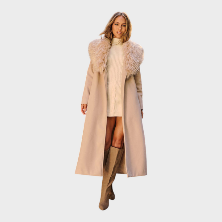 Emily & Isabella Brooks | Coat with Faux Fur Collar