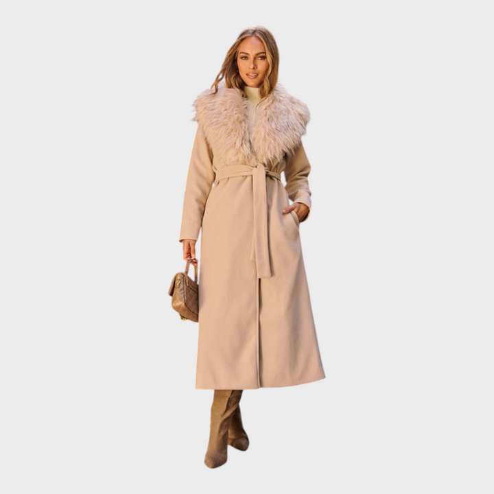 Emily & Isabella Brooks | Coat with Faux Fur Collar