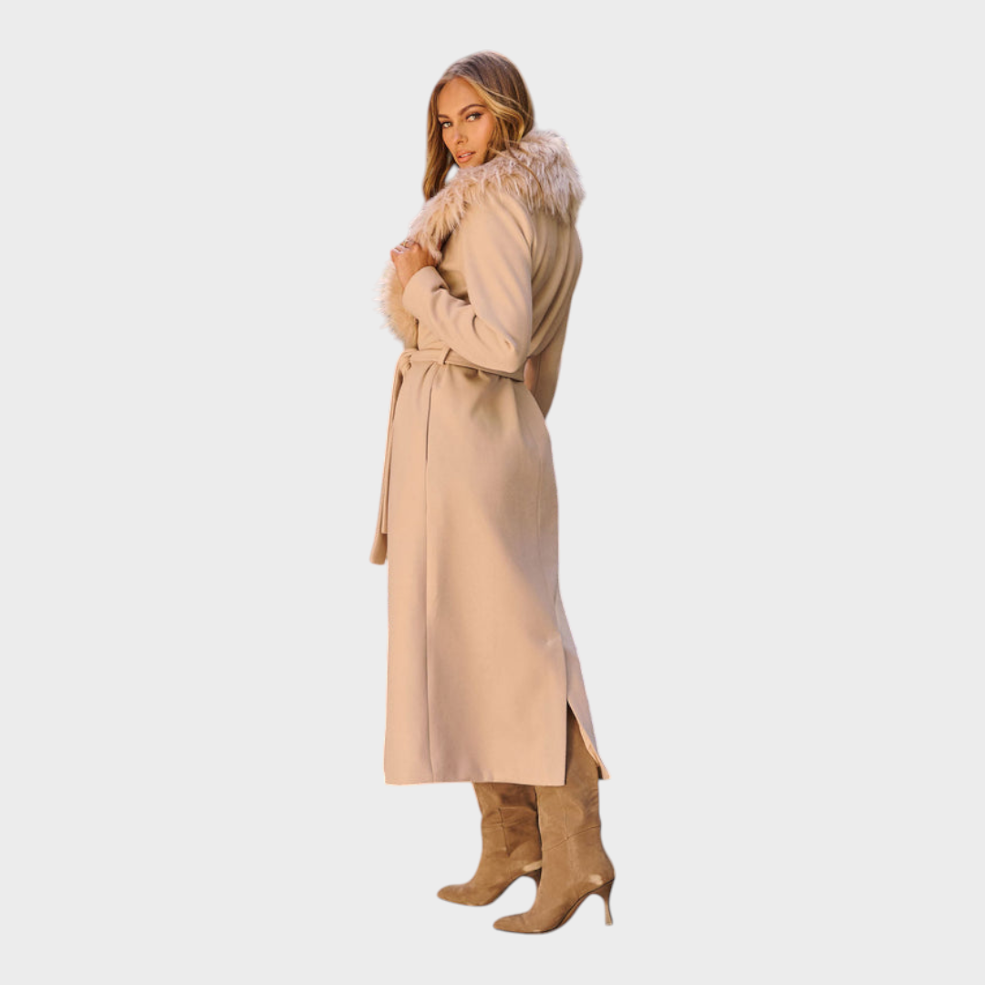 Emily & Isabella Brooks | Coat with Faux Fur Collar