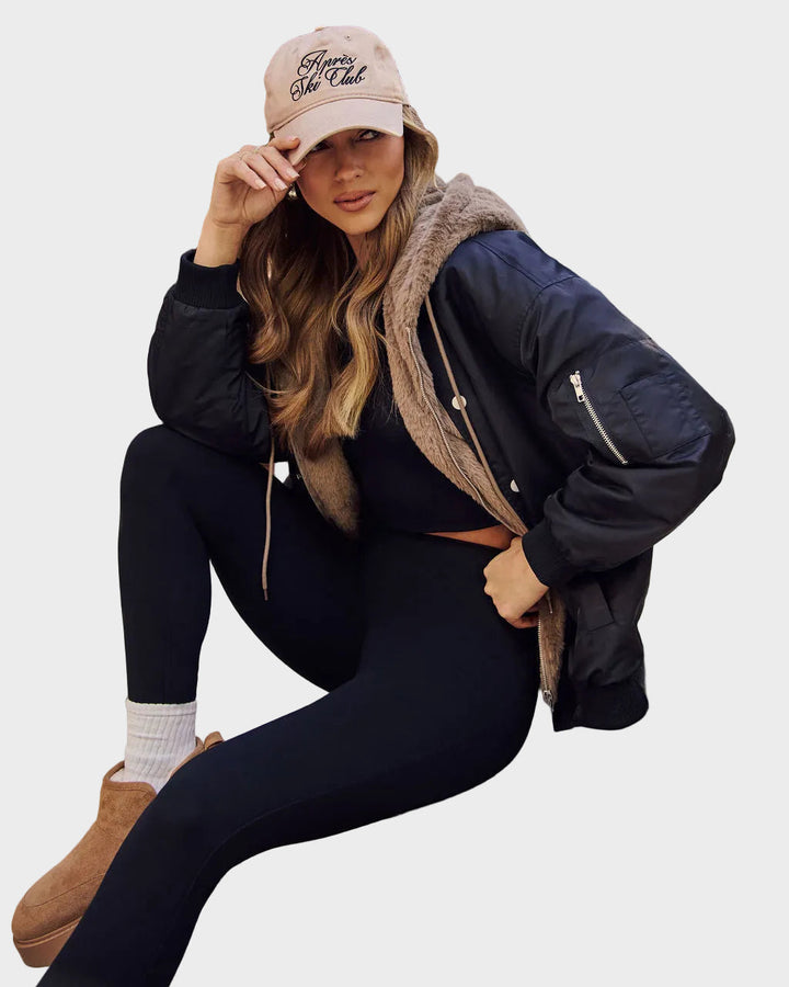 Emily & Isabella Brooks | Oversized Faux Fur Lined Bomber Jacket