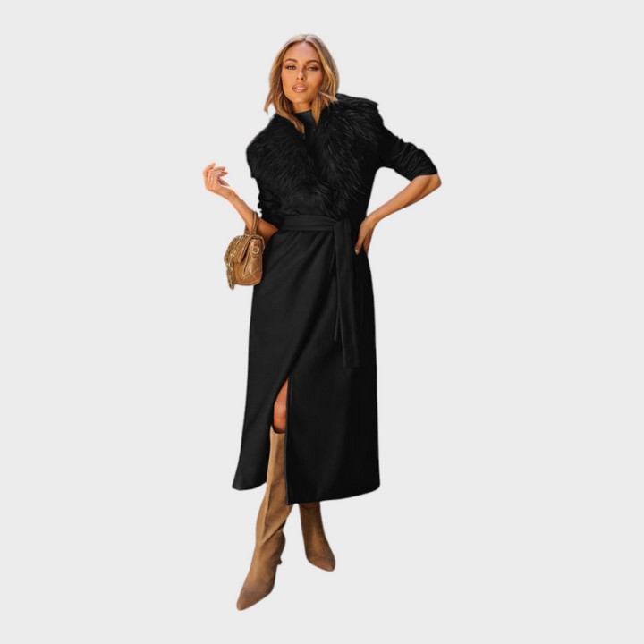Emily & Isabella Brooks | Coat with Faux Fur Collar