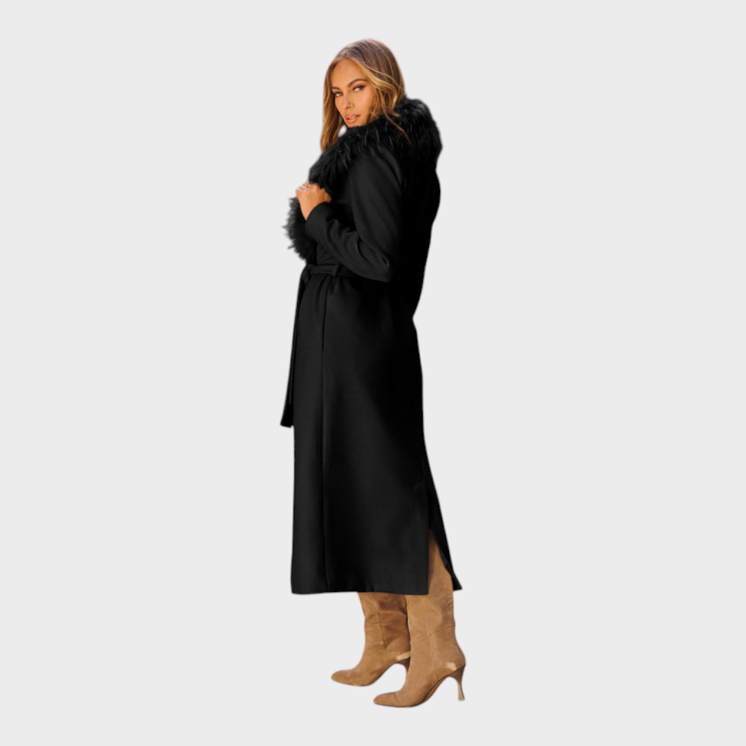 Emily & Isabella Brooks | Coat with Faux Fur Collar
